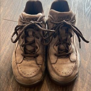 Ryka Nitracel Catalyst Walking‎ Sneakers, Size 6, Brown Suede